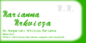 marianna mrkvicza business card